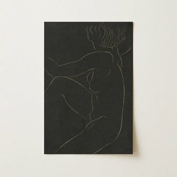 Female Nude Seated - Eric Gill Art Print / Canvas, 12x18’’ / 31x46cm / Unframed / no Border, Posters Prints & Visual Artwork, Toby Leon