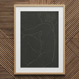 Female Nude Seated - Eric Gill Art Print / Canvas Minimalist Line Figure Profile Rendered Delicate White Pigotts Workshop Two, Years, Woman