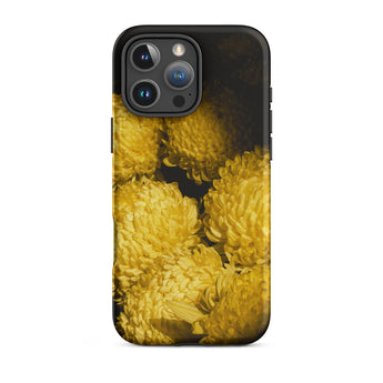 Field of Dreams - Chrysanthemums Iphone Case 16 Pro Max / Matte Yellow Floral Phone Case Hoi An’s Splendor, Chrysanthemums Iphone Case,