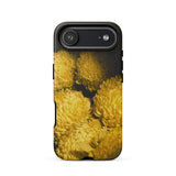 Field of Dreams - Chrysanthemums Iphone Case 17 Air / Matte Yellow Floral Phone Case Black Accents Textured Design Hoi An’s Splendor,