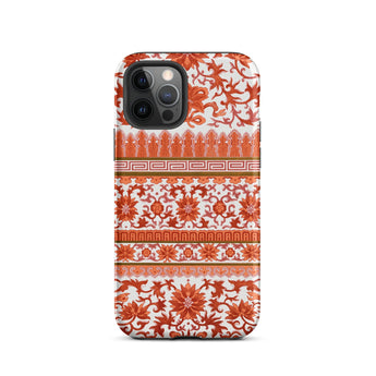 Fiery Chinoiserie Florals - Owen Jones Phone Case, Iphone 12 Pro / Matte, Mobile Cases, Toby Leon
