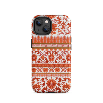 Fiery Chinoiserie Florals - Owen Jones Phone Case, Iphone 14 / Matte, Mobile Cases, Toby Leon