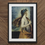 Figura di Apollo da ?The Forge Vulcan’ - stampa artistica di John Singer Sargent / Canvas, 20x30’’ / 51x76cm / Cornice nera / Matboard, Posters Prints
