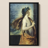 Figure of Apollo from ?The Forge Vulcan’ - John Singer Sargent Art Print / Canvas Black-framed Classical Painting Golden Drapery,