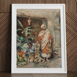 Figure of a Moor - Carlo Ascenzi impression d’art / Toile, 24x32’’ / 61x81cm / Cadre blanc / Passe-partout, Affiches, impressions et art visuel, Toby Leon