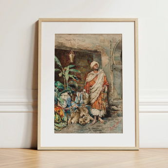 Figure of a Moor - Carlo Ascenzi Art Print / Canvas, 12x16’’ / 31x41cm / Natural Frame / Matboard, Posters Prints & Visual Artwork, Toby