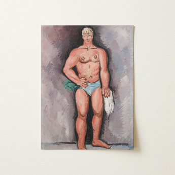 Finnish-yankee Wrestler - Marsden Hartley Art Print / Canvas Rectangular Muscular Nude Male Figure Blonde