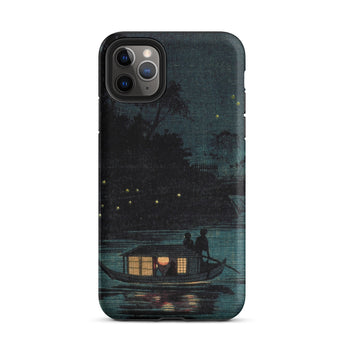 Fireflies at Ochanomizu - Kobayashi Kiyochika Phone Case Iphone 11 Pro Max / Matte Iphone Case Boat Scene Kobayashi Kiyochika Case,