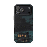 Fireflies at Ochanomizu - Kobayashi Kiyochika Phone Case Iphone 17 Pro Max / Matte Iphone 13 Pro Max Case Houseboat Design Wooden Kobayashi