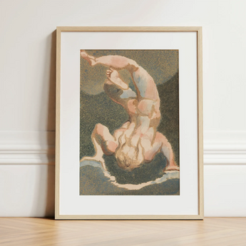 The First Book of Urizen - William Blake Art Print / Canvas, 12x16’’ / 31x41cm / Natural Frame / Matboard, Posters Prints & Visual Artwork,