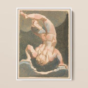 The First Book of Urizen - William Blake Art Print / Canvas, 12x16’’ / 31x41cm / White Frame, Posters Prints & Visual Artwork, Toby Leon