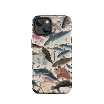 Pesci - Custodia per iPhone Ocean Life di Utagawa Yoshikazu, 14 / Opaca, Custodie per telefoni, Toby Leon