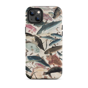 Pesci - Custodia per iPhone Ocean Life di Utagawa Yoshikazu, 14 Plus / Opaca, Custodie per telefoni, Toby Leon