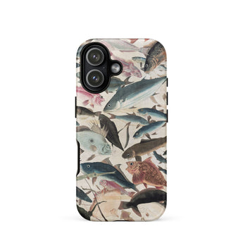 Pesci - Custodia per iPhone Ocean Life di Utagawa Yoshikazu, 17 / Opaca, Custodie per telefoni, Toby Leon