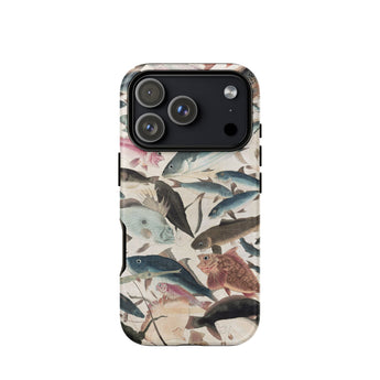 Pesci - Custodia per iPhone Ocean Life di Utagawa Yoshikazu, 17 Pro / Opaca, Custodie per telefoni, Toby Leon