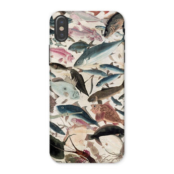 Fish - Utagawa Yoshikazu Ocean Life Iphone Case, x / Matte, Phone Case Vintage Fish Pattern Design