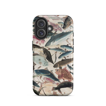 Fish - Utagawa Yoshikazu Ocean Life Phone Case Iphone 16 / Matte Fish-patterned Phone Case Utagawa Yoshikazu Ocean, Ocean Life,