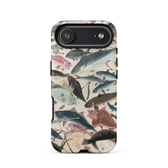 Fish - Utagawa Yoshikazu Ocean Life Phone Case Iphone 17 Air / Matte Iphone 12 Pro Max Case Fish Design Black Utagawa Yoshikazu Ocean,