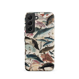 Fish - Utagawa Yoshikazu Ocean Life Phone Case Samsung Galaxy S22 / Matte Phone Case Adorned Detailed Illustration Fish Naturalistic Colors