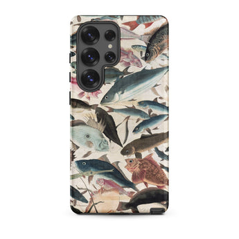 Fish - Utagawa Yoshikazu Ocean Life Phone Case Samsung Galaxy S25 Ultra / Matte Phone Case Adorned Detailed Illustration Fish Naturalistic