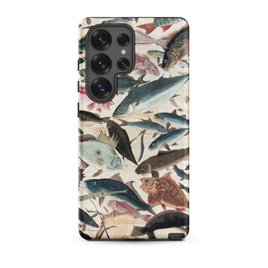 Fish - Utagawa Yoshikazu Ocean Life Samsung Case, Galaxy S25 Ultra / Matte, Phone Case Detailed Vintage-style Illustration Fish Species