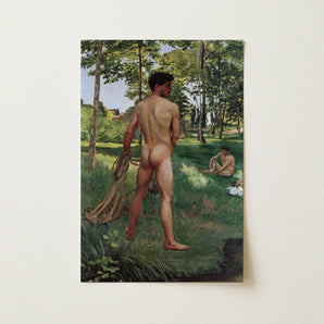 Fisherman with a Net - Frederic Bazille Fine Art Print / Canvas, 12x18’’ / 31x46cm / Unframed / no Border, Posters Prints & Visual Artwork,