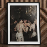 Fisticuffs - Baroque Gay Fight Club Art Print / Canvas Black Framed Photo White, Bodies Rest Prints