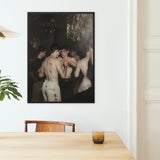 Fisticuffs - Baroque Gay Fight Club Art Print / Canvas Black-framed Reproduction édouard Manet’s ?A Bar Folies-bergère” White, Bodies Rest P