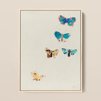 Five Butterflies - Odilon Redon Art Print / Canvas, 12x16’’ / 31x41cm / Natural Frame, Posters Prints & Visual Artwork, Toby Leon