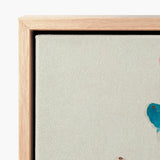 Light Wood-framed Canvas Art Textured Off-white Surface Abstract Odilon Redon, Invisible Aria, Five Butterflies
