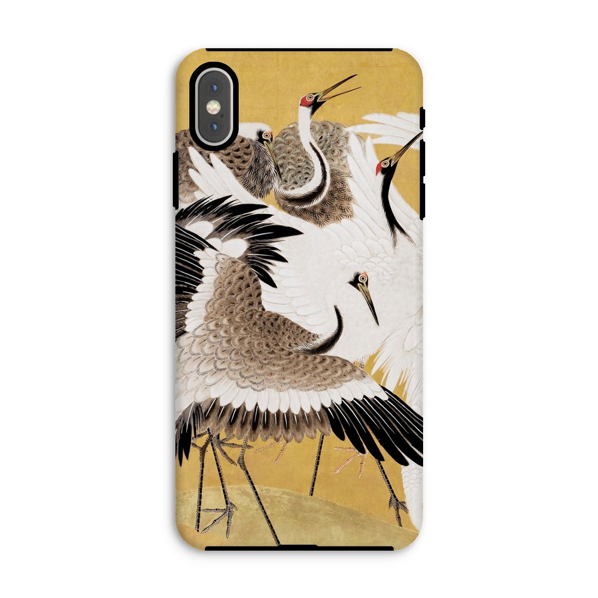 Flock of Cranes - Ishida Yutei Edo Art Iphone Case, Xs Max / Matte, Phone Case Artistic Illustration Cranes Flight