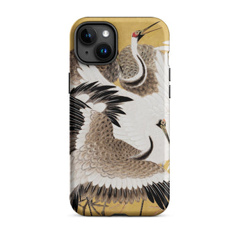 Flock of Cranes - Ishida Yutei Edo Art Phone Case Iphone 15 Plus / Matte Phone Case Crane Artwork Ishida Yūtei’s Flock, Edo-period