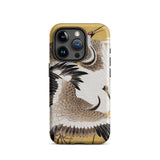 Flock of Cranes - Ishida Yutei Edo Art Phone Case Iphone 15 Pro / Matte Crane-themed Phone Case Ishida Yūtei’s Flock, Edo-period Artistry,