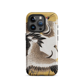 Flock of Cranes - Ishida Yutei Edo Art Phone Case Iphone 15 Pro / Matte Crane-themed Phone Case Ishida Yūtei’s Flock, Edo-period Artistry,