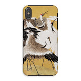 Flock of Cranes - Ishida Yutei Edo Art Phone Case Iphone Xs / Matte Phone Case Artistic Depiction Cranes Flight Ishida Yūtei’s Flock,