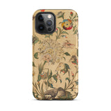 Floral Fantasy of Animals and Birds Phone Case Iphone 12 Pro Max / Matte Floral Animal Patterned Phone Case Garden Stitched, Iphone