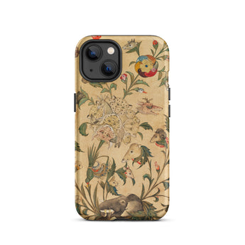 Floral Fantasy of Animals and Birds Phone Case Iphone 13 / Matte Floral Animal Patterned Phone Case Garden Stitched, Iphone