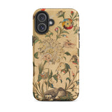 Floral Fantasy of Animals and Birds Phone Case Iphone 16 Plus / Matte Floral Animal Print Phone Case Garden Stitched, Iphone