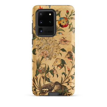 Floral Fantasy of Animals and Birds Phone Case Samsung Galaxy S20 Ultra / Matte Vintage-style Phone Case Intricate Illustrated Pattern