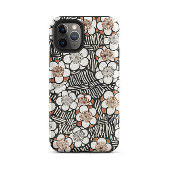 Bloemenpatroon - Bijutsu Sekai Watanabe Seitei Iphone Case, 11 Pro / Mat, Telefoonhoesjes, Toby Leon