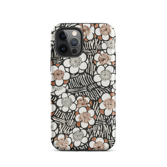 Bloemenpatroon - Bijutsu Sekai Watanabe Seitei Iphone Case, 12 Pro / Mat, Telefoonhoesjes, Toby Leon