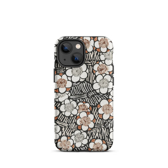 Bloemenpatroon - Bijutsu Sekai Watanabe Seitei Iphone Case, 13 Mini / Mat, Telefoonhoesjes, Toby Leon
