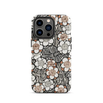 Bloemenpatroon - Bijutsu Sekai Watanabe Seitei Iphone Case, 13 Pro / Mat, Telefoonhoesjes, Toby Leon