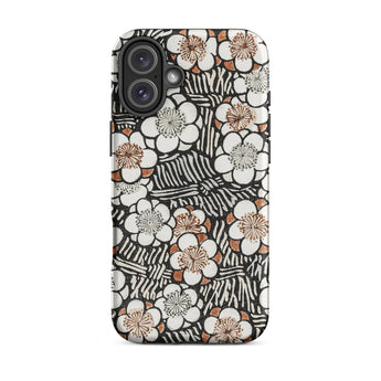 Bloemenpatroon - Bijutsu Sekai Watanabe Seitei Iphone Case, 16 Plus / Mat, Telefoonhoesjes, Toby Leon