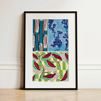 Floréal-dessins & Coloris Nouveaux - E.a. Séguy Art Print / Canvas, 12x18’’ / 31x46cm / Black Frame / Matboard, Posters Prints Visual