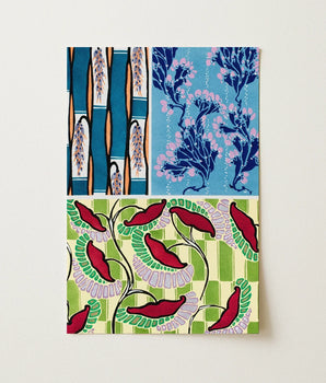 Rectangular Art Print Three Distinct Sections: Left Displays, Coloris Nouveaux, Nouveau
