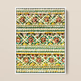 Flower Beds - Floral Thai Temple Mosaic Art Print / Canvas, 12x16’’ / 31x41cm / White Frame, Posters Prints & Visual Artwork, Toby Leon