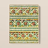 Flower Beds - Floral Thai Temple Mosaic Art Print / Canvas, Thai Temple Aesthetics, Floral Thai Temple, Thai Temple Mosaic