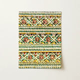 Flower Beds - Floral Thai Temple Mosaic Art Print / Canvas, Thai Temple Aesthetics, Floral Thai Temple, Thai Temple Mosaic