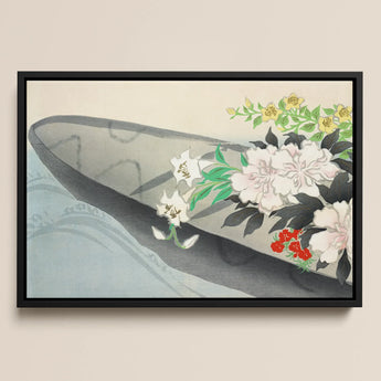 Flower Boat - Kamisaka Sekka Art Print / Canvas, 18x12’’ / 46x31cm / Black Frame, Posters Prints & Visual Artwork, Toby Leon